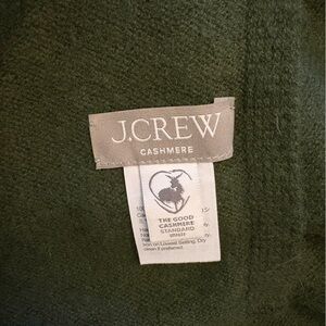 J. Crew Cashmere Blanket Scarf in Dark Green